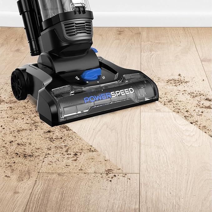 Eureka PowerSpeed Lightweight Upright Vacuum Cleaner for Carpet and Hard Floor, Powerful Bagless Upright Vacuum Cleaner for Home Pets, NEU181A, Blue