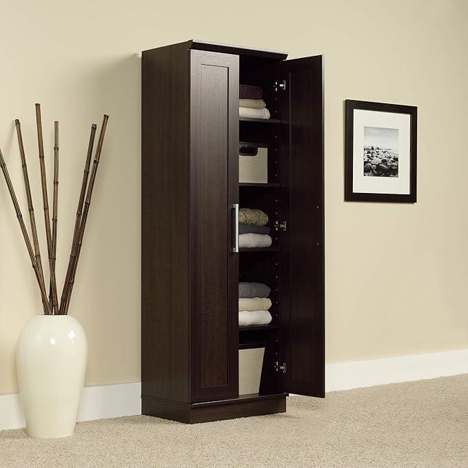 Sauder HomePlus Kitchen Pantry Storage Cabinet with Adjustable Shelves, Laundry Bathroom, L: 23.31