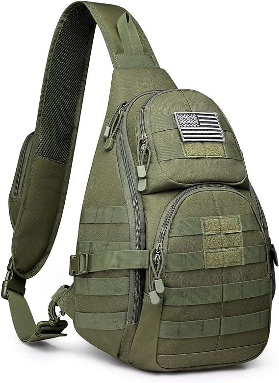 FR Fashion Co. 25L MOLLE Tactical Crossbody Sling Bag