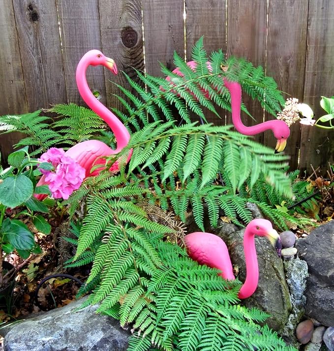 GiftExpress Pink Flamingos Yard Decorations - 12 Pack Small 14