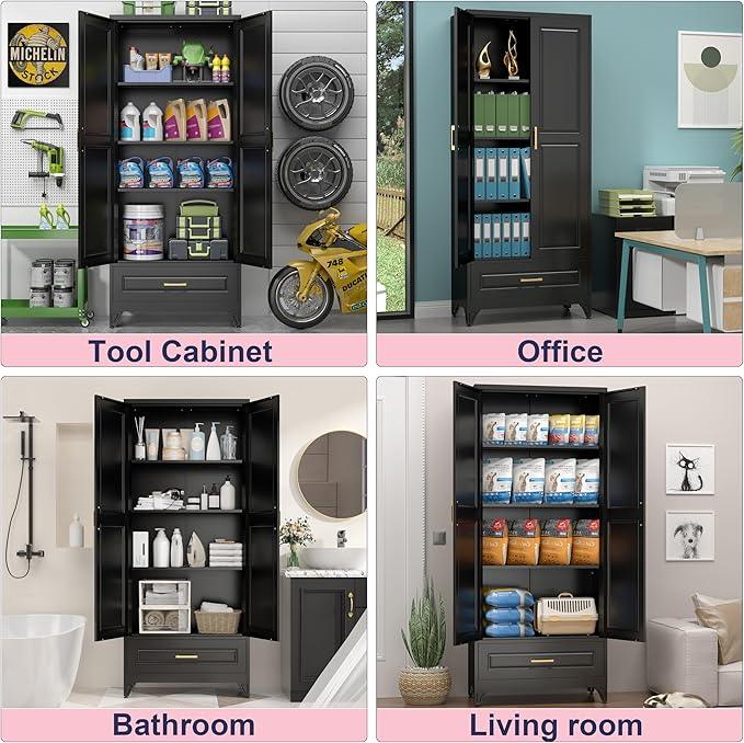 Pantry Kitchen Cabinet with Drawer, 75