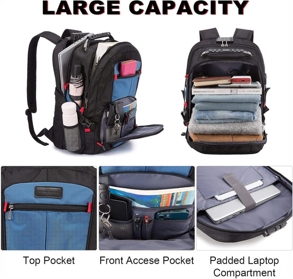 The Quinox™ Platinum Backpack by Camel Mountain – 40L & 45L, Fits 16