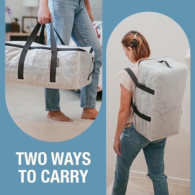 CleverMade Under Bed Storage Bag - Collapsible Storage for Shoes and Clothes Easy Use - Heavy Duty Utility Bag Home