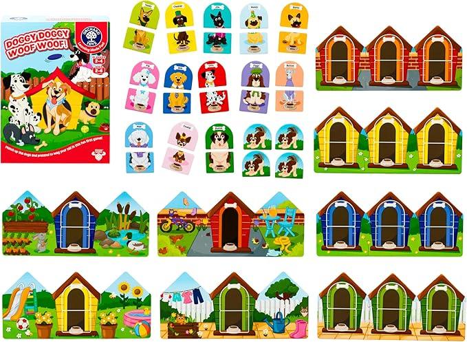 ORCHARD TOYS Doggy Doggy Woof Woof. Matching Game for Ages 2-6. Ideal for Developing Memory, with 2 Ways to Play. for 2-4 Players.