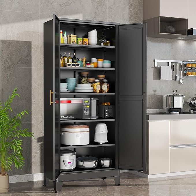Black Metal Storage Cabinet,75