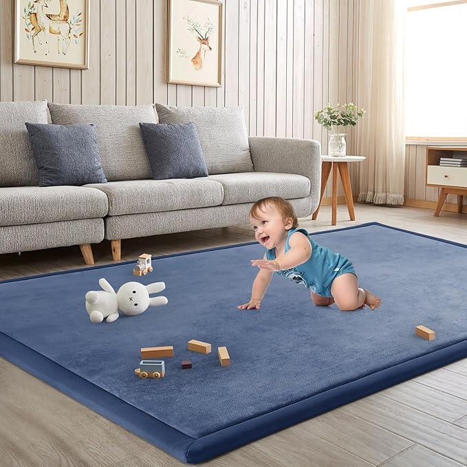 Baby Play Mat for Floor Tummy Time Mat Nursery Rug Muscle Mat Area Rug Playroom Rug Tatami Mat 6'7