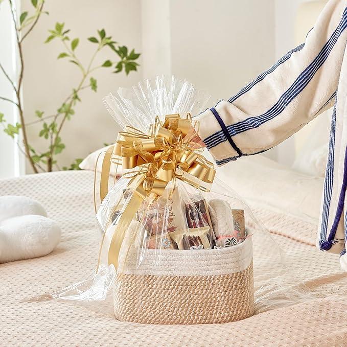 Small Cotton Rope Storage Basket Set of 3-11