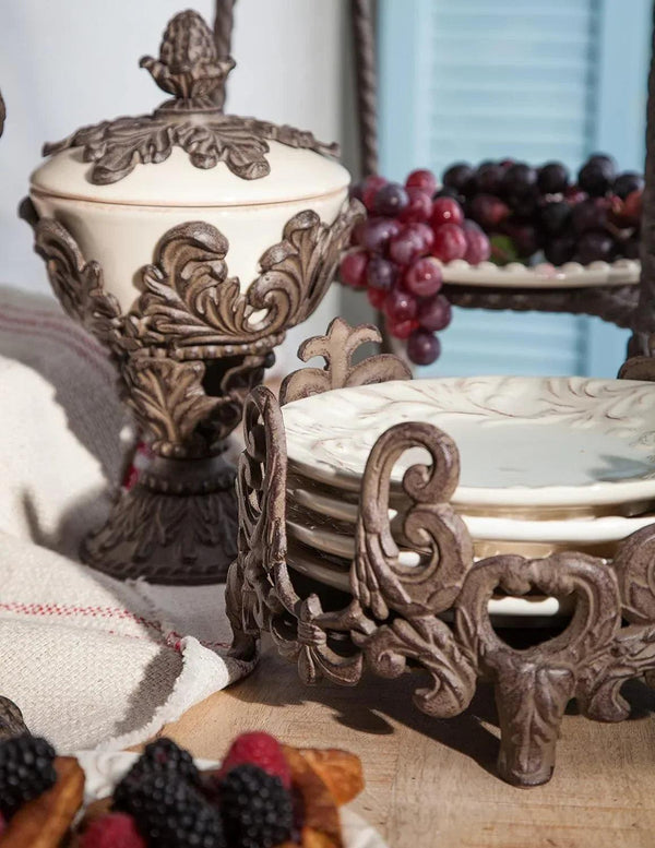 Acanthus Stoneware Lidded Nut Bowl - Gifts for You 'n Me
