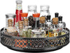 Ovicar Lazy Susan Turntable Organizer - 13 inch Rotating Spice Rack Metal Lazy Susan for Cabinet Pantry Kitchen Countertop Dining Table Cupboard Bathroom Vanity Refrigerator Black