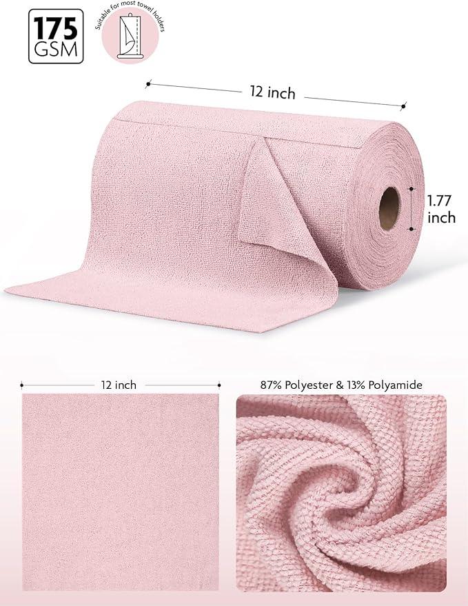 Fantasticlean Microfiber Cleaning Cloth Roll -150 Sheets, Tear Away Microfiber Towels, 12