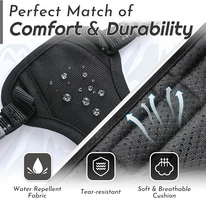 Eagloo Small Dog Harness No Pull, Service Vest with Reflective Strips and Control Handle, Adjustable and Comfortable for Easy Walking, No Choke Pet Harness with 2 Metal Rings, Black, XS