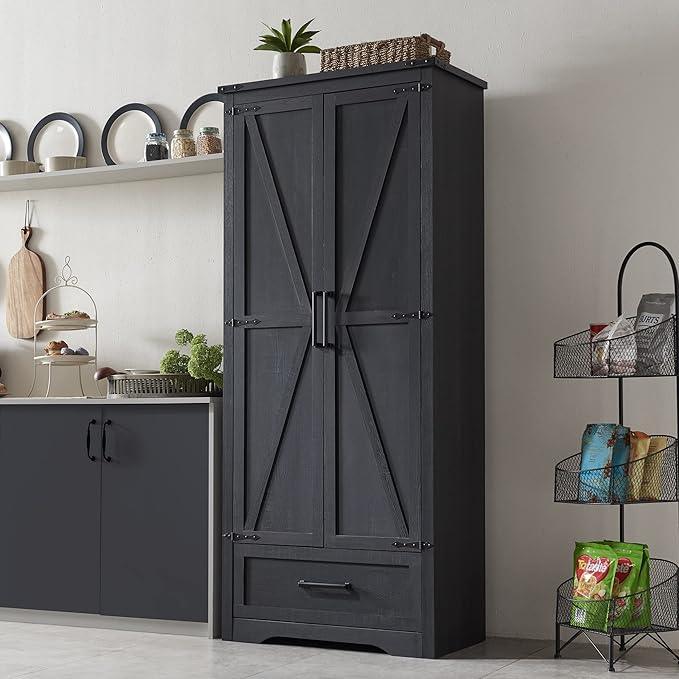 Farmhouse Kitchen Pantry Cabinet - 72