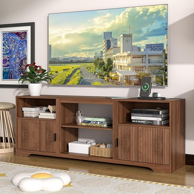 Fluted TV Stand for Tvs up to 80