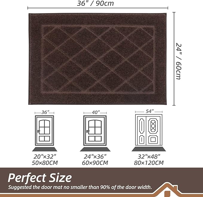 BEQHAUSE Dirt Trapper Door Mat 24