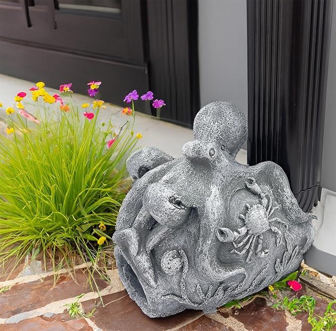 Real Octopus Sculpture Gutter Downspout Extender,Garden Statue Ornament,Decor Downspout Diverter,Perfect Rain Diverter for 3
