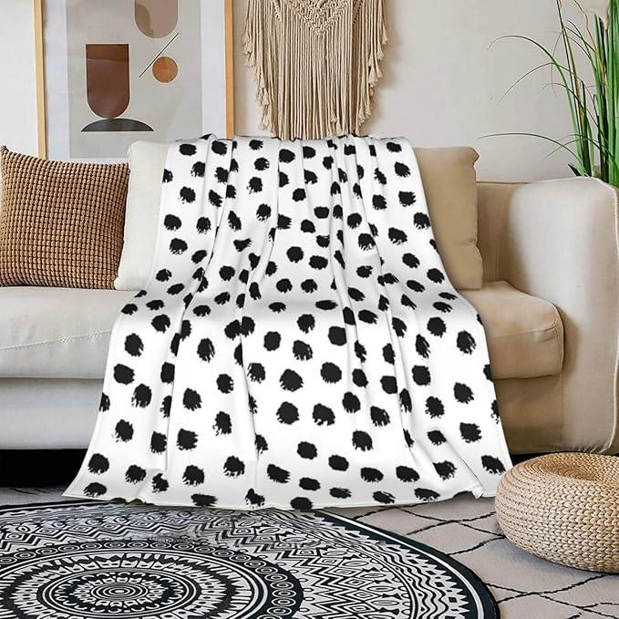 HGOD DESIGNS Polka DotsBlanket, Super Soft Brush Strokes Dots Throw Blanket 40