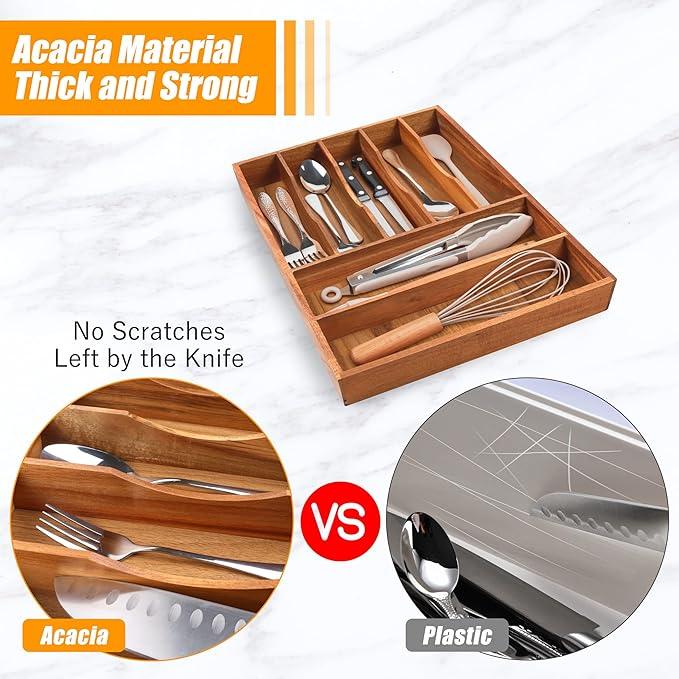Bellsal Bamboo Silverware Organizer, 12