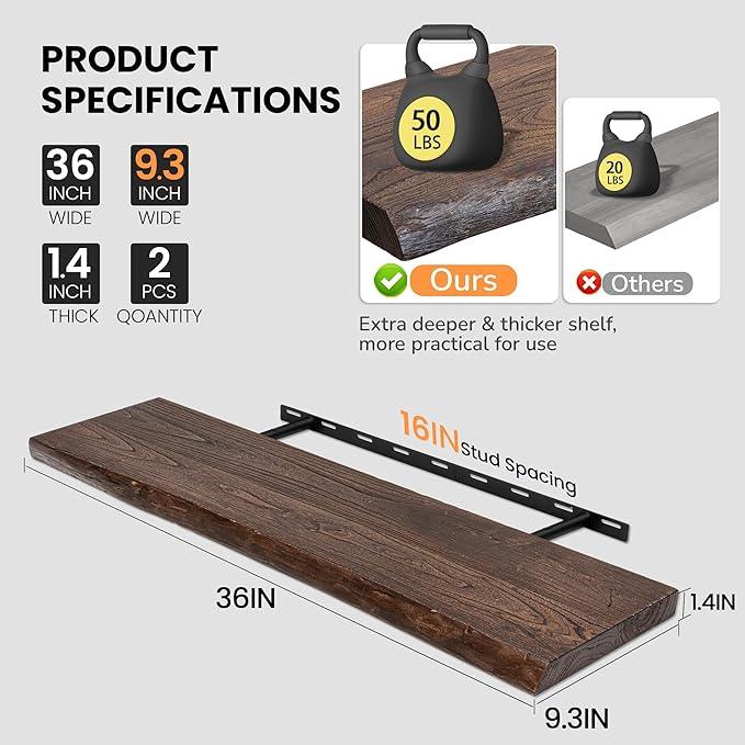 Floating Shelves for Wall, 36