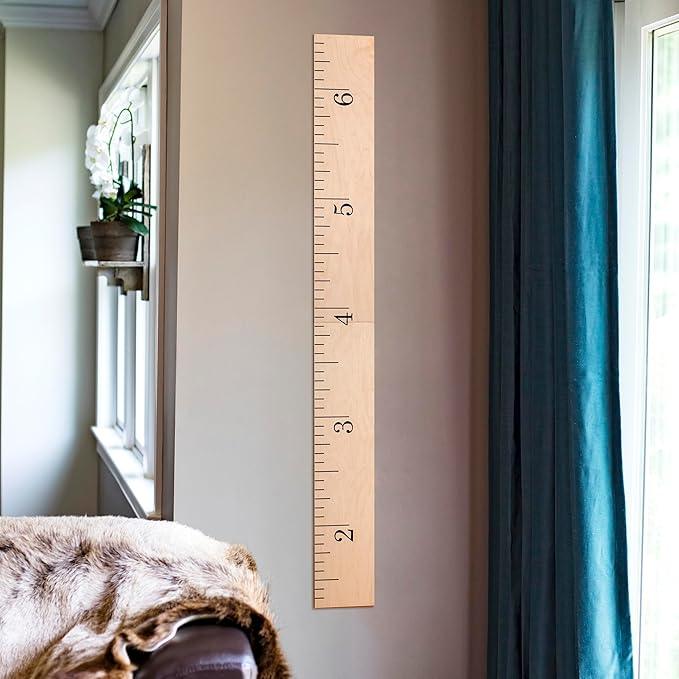 Wooden Growth Chart – Kids Height Chart, Wall Measurement for Kids, Height Chart for Wall, Growth Ruler for Children – Natural Ruler (63