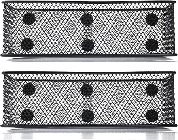 Magnetic Baskets Magnetic Organizer and Holder for Locker or Refrigerator - Pen Holders or Storage Bins for Office and Home