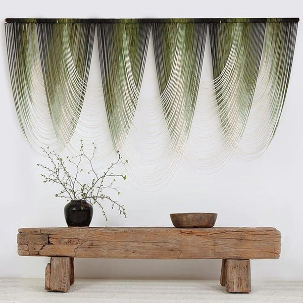 Macrame Wall Hanging Dip-Dyed Large Macrame Wall Decor Yarn Tapestry 57