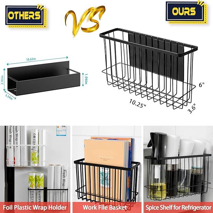 Magnetic Basket Fridge Lint Bin Dryer Ball Holder Laundry Room Organization Home Storage for Class Office School
