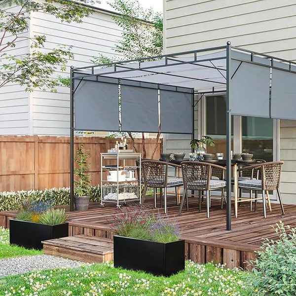 Galvanized Steel Metal Planter Rectangular Indoor Black Planter Box Large Outdoor Planters Steel 25