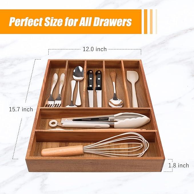Bellsal Bamboo Silverware Organizer, 12