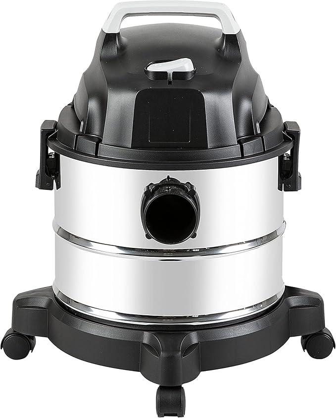 Amazon Basics Wet Dry Vacuum Cleaner, 4 gallon Shop, 3 HP Stainless Steel, Grey/Black