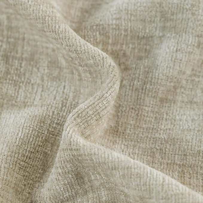 CaliTime Throw Pillow Covers Decorative 18 X 18 Inches Pack of 4 Cozy Chenille Cushion Cases for Couch Sofa Bed Living Room Home Light Taupe