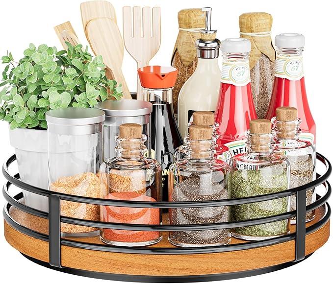 Wood Lazy Susan Turntable Organizer - 11