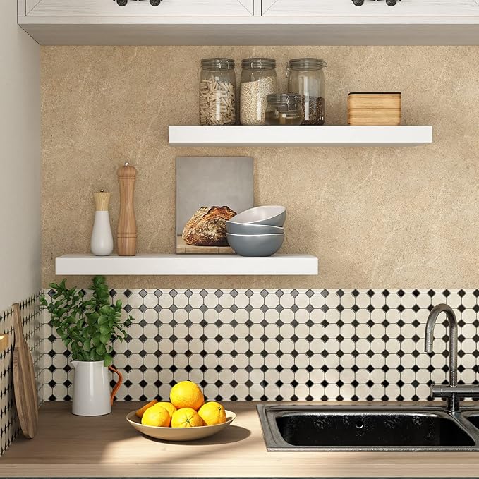 HOOBRO Floating Shelves for Wall, Wall Mounted Shelf Set of 2, 23.6