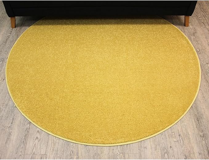 KOECKRITZ Soft and Colorful Kids Classroom Area Rugs (Passes Flammability Pill Test) Many Sizes and Bright Colors to Select from (8' Round, Lemon)