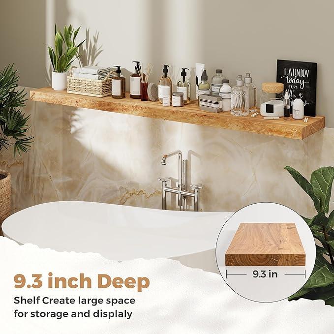 RICHFOCUS Elm Floating Shelves for Wall - 55
