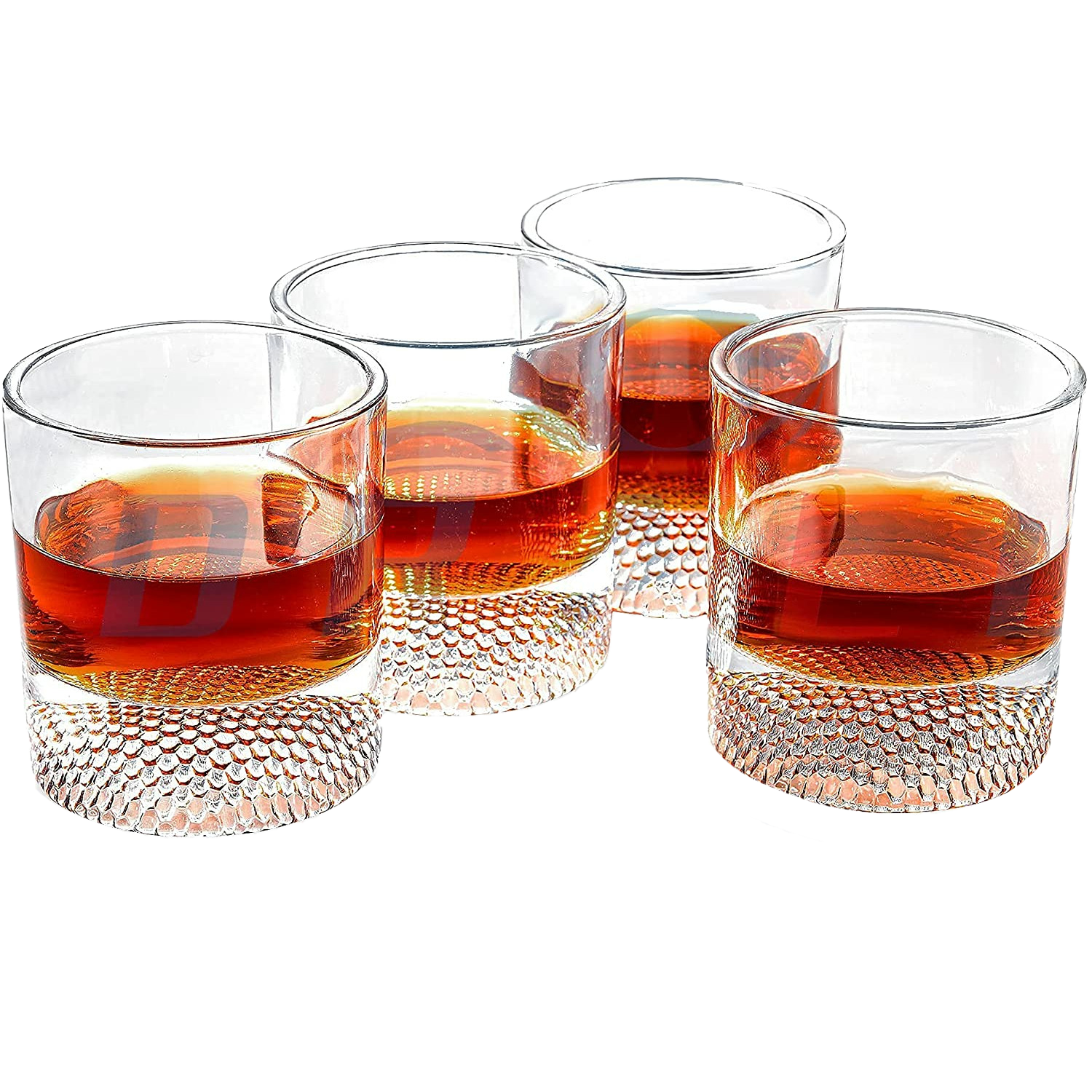 The Wine Savant Golf Ball Whiskey Glasses Set of 4-8oz Golf Gifts - Unique Whiskey Golf Glasses Set - Golf Gifts For Men & Women - Gifts for Golfers Golf Accessories Golf Ball Glasses (4 pack)