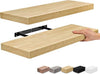 Sorbus Floating Shelves for Wall - 24" Bathroom Shelves, Wall Decor for Bedroom, Kitchen, Living Room, Home Decor & Book Storage - Mounted Floating Shelf with Invisible Brackets (Maple Wood, 2 Pack)