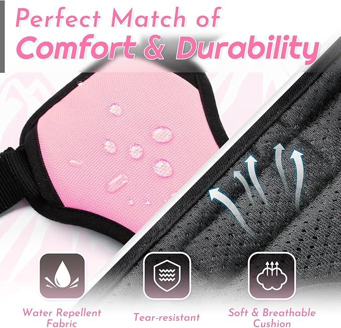 Eagloo Dog Harness Large Breed, No Pull Service Vest with Reflective Strips and Control Handle, Adjustable and Comfortable for Easy Walking, No Choke Pet Harness with 2 Metal Rings, Pink, XL
