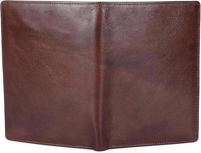 Polare Luxury RFID Blocking Leather Passport Holder Travel Wallet For Men and Women (Coffee)