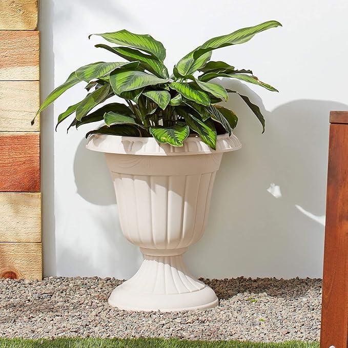 PL10BG Classic Traditional Plastic Urn Planter Indoor/Outdoor 15