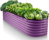 9-in-1 Galvanized Steel Raised Garden Bed // 8×2×1.5 ft Modular Planter for Gardening, Vegetables, Flowers // 18