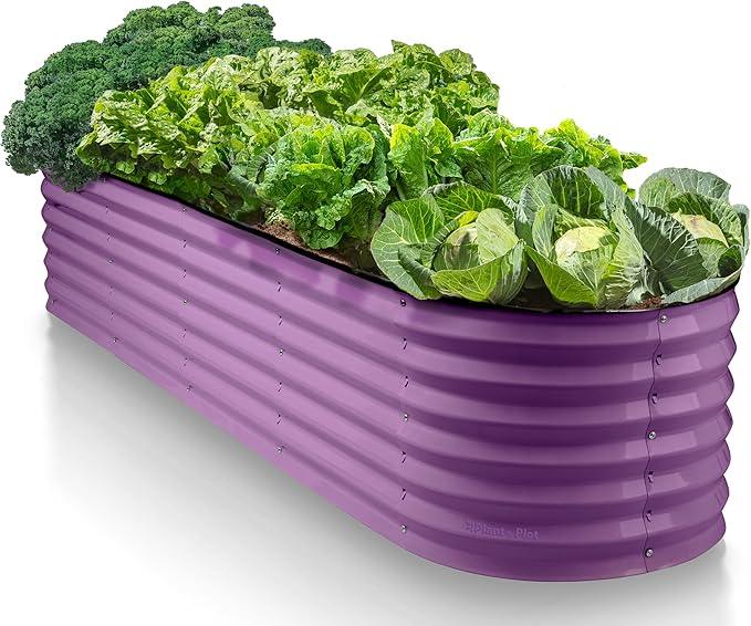 9-in-1 Galvanized Steel Raised Garden Bed // 8×2×1.5 ft Modular Planter for Gardening, Vegetables, Flowers // 18