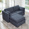CHITA Modular Sectional Sofa, FSC Certified L Shaped Couch with Reversible Chaise, Modular Sectional Couch for Samll Space,78 Inch Width, 3 Seat Modular Sofa with Storage Ottoman, Blue