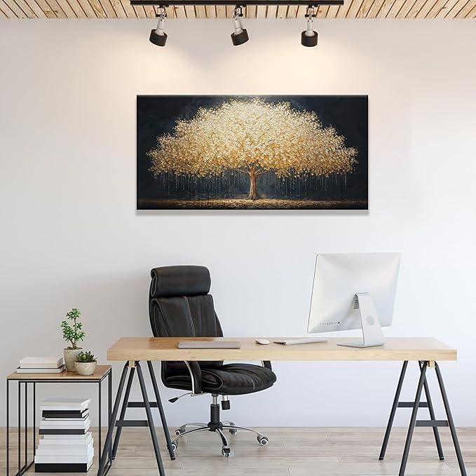 Canvas Wall Art Decor Gold Tree Of Life Abstract Wall Decor Artwork Canvas Prints Painting Gold Tree Wall Art Pictures For Bedroom Dining Room Home Office Artwork 20