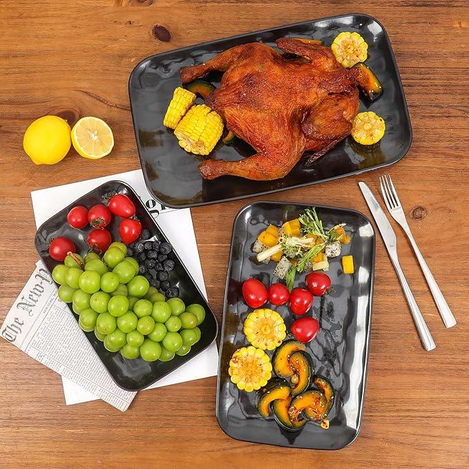 vicrays Ceramic Rectangle Serving Platters - 14