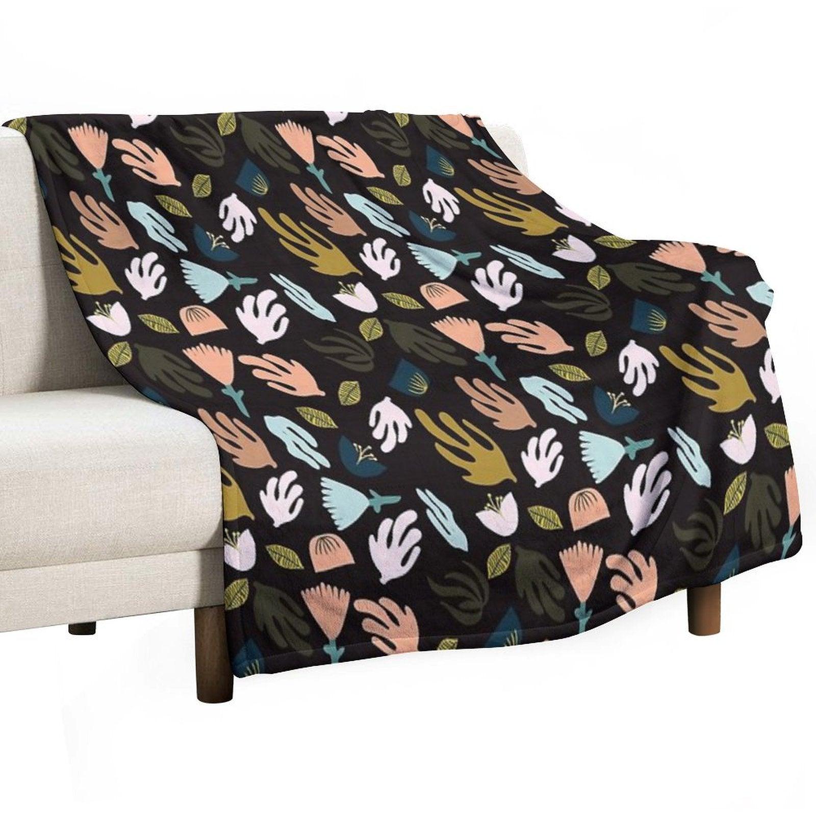 Night Garden - Inspired by Matisse Throw Blanket
