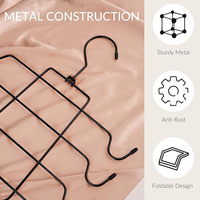 ZEDODIER Tank Top Hanger, 2 Pack Space Saving Bra Hangers, Non-Slip Hanging Sport Bras Holder, Closet Organizers and Storage for Camisoles Tank Tops Bras Ties Swimsuits Strappy Dress, Black