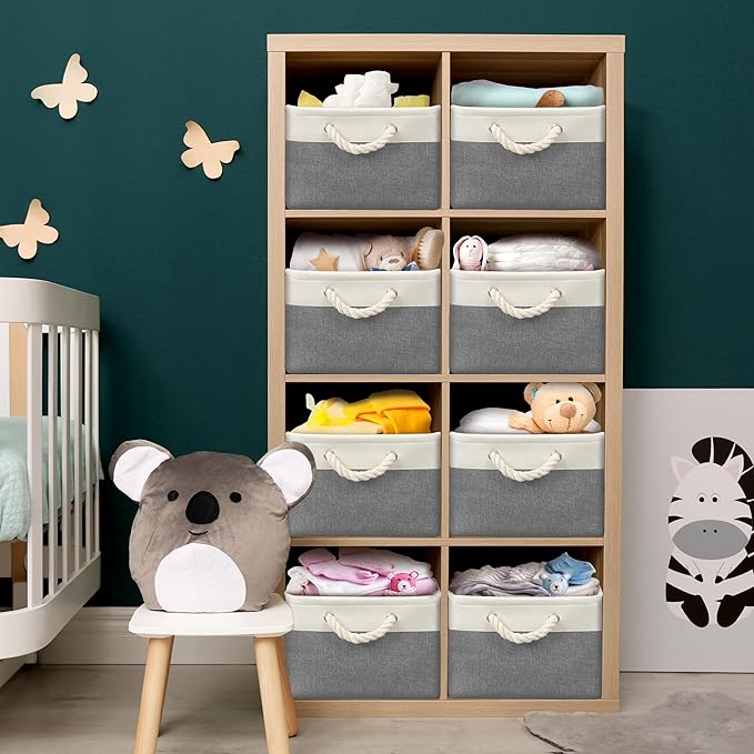 SIMPLE HOUSEWARE Large Fabric Storage Bin, 15.7