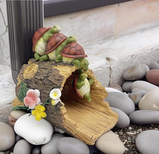 Turtle Statues Gutter Downspout Extension Statues Garden Decoration,Resin Statue Outdoor Decor,Animal Downspout Diverter,Decorative Gutter Extension,3