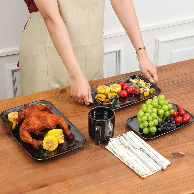 vicrays Ceramic Rectangle Serving Platters - 14