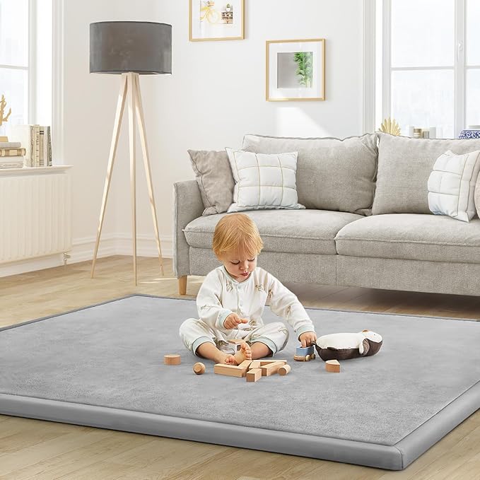 Baby Play Mat for Floor Tummy Time Mat Nursery Rug Muscle Mat Area Rug Playroom Rug Tatami Mat 6'7